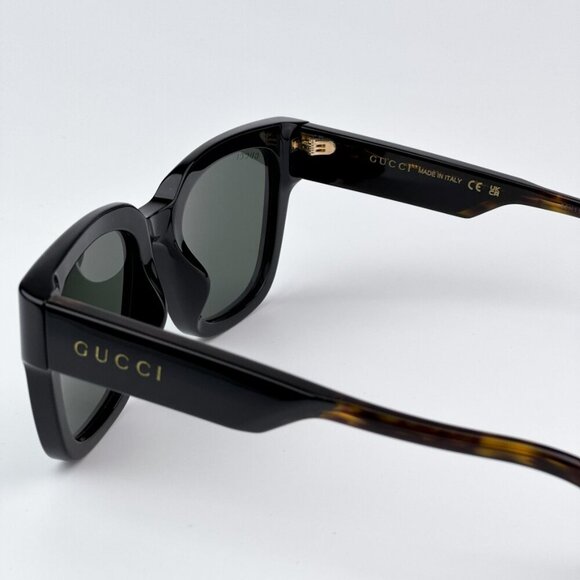 Gucci GG1670SK 001 BRAND NEW Sunglasses Black Havana Grey Unisex Square